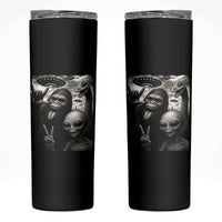 Bigfoot Alien Loch Ness Monster Skinny Tumbler Funny Cryptid UFO Selfie Sasquatch Rock On - Wonder Print Shop