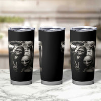 Bigfoot Alien Loch Ness Monster Tumbler Cup Funny Cryptid UFO Selfie Sasquatch Rock On - Wonder Print Shop