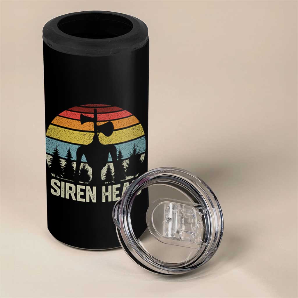 Siren Head 4 in 1 Can Cooler Tumbler Retro American Cryptid - Wonder Print Shop