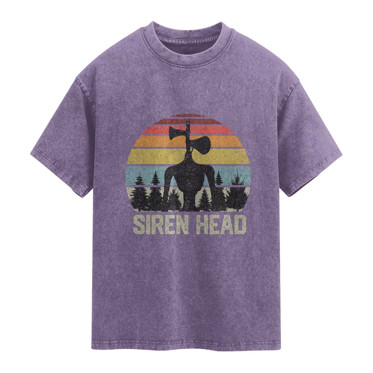 Siren Head Washed Cotton T-Shirt Retro American Cryptid