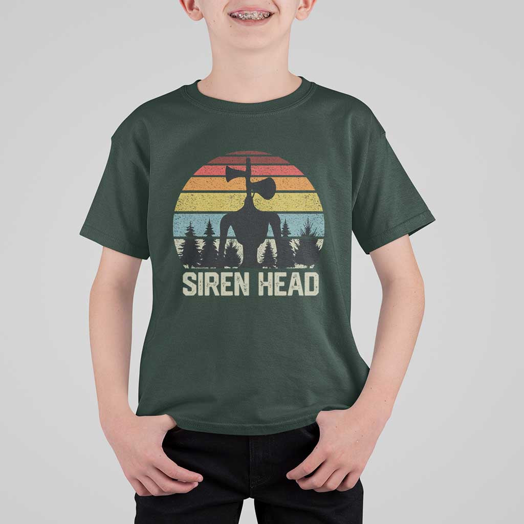 Siren Head T Shirt For Kid Retro American Cryptid - Wonder Print Shop
