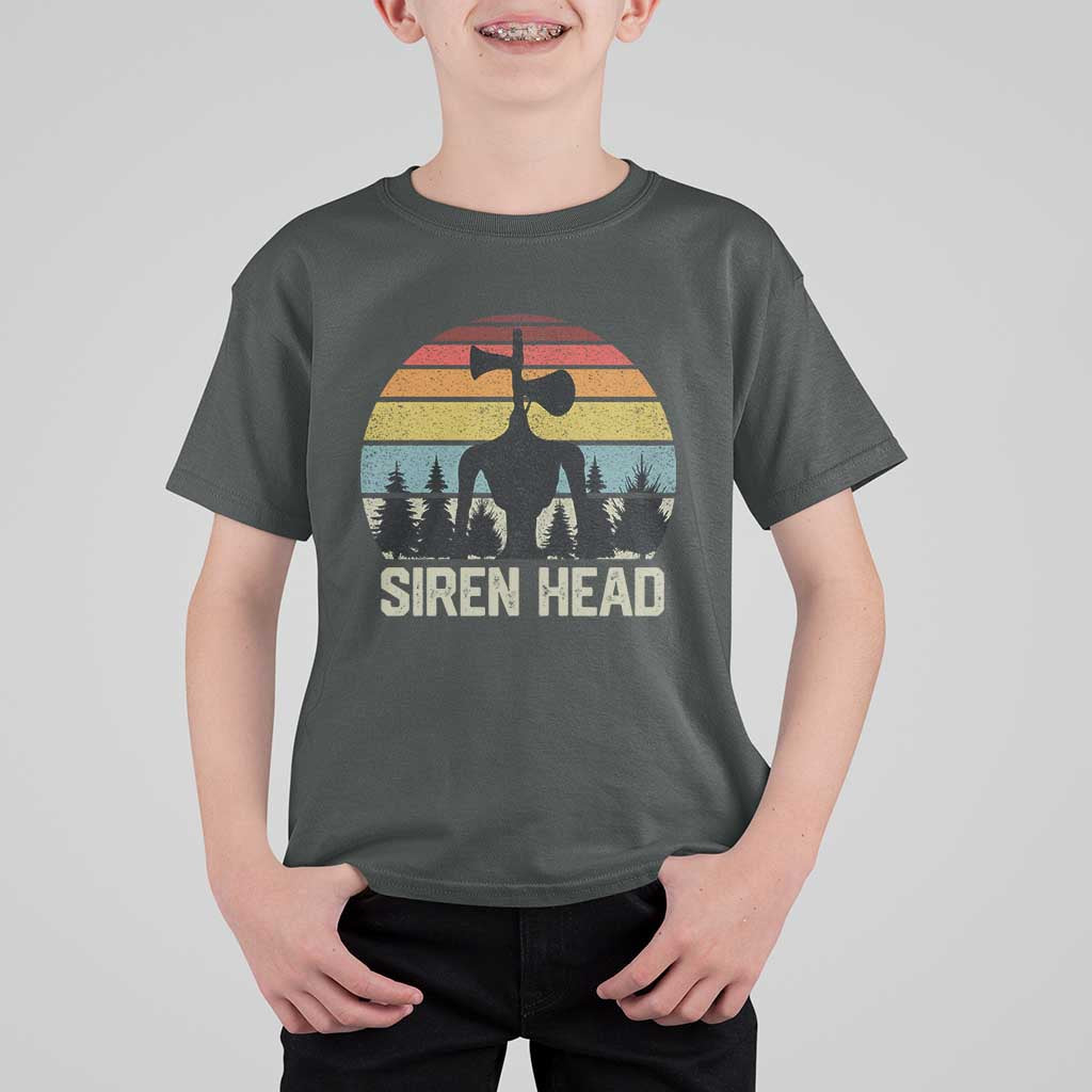Siren Head T Shirt For Kid Retro American Cryptid - Wonder Print Shop