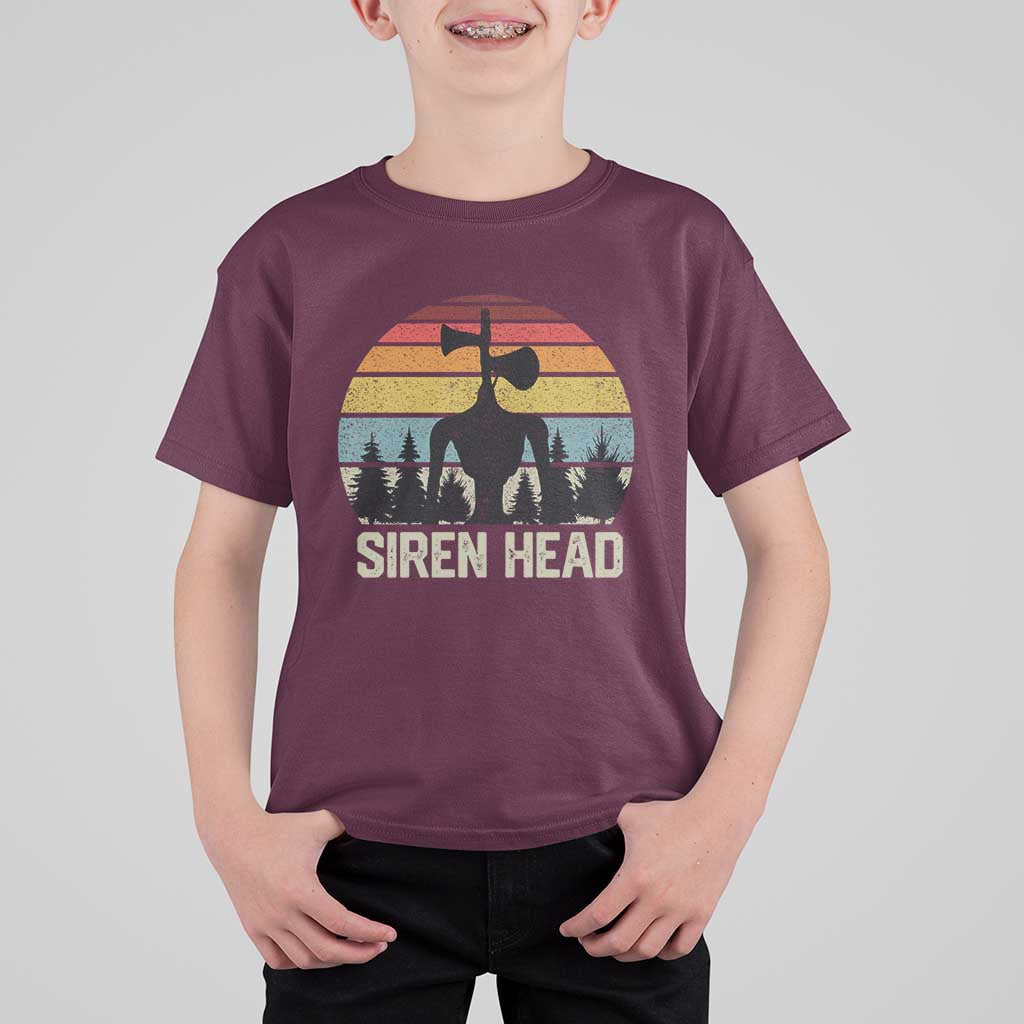 Siren Head T Shirt For Kid Retro American Cryptid - Wonder Print Shop