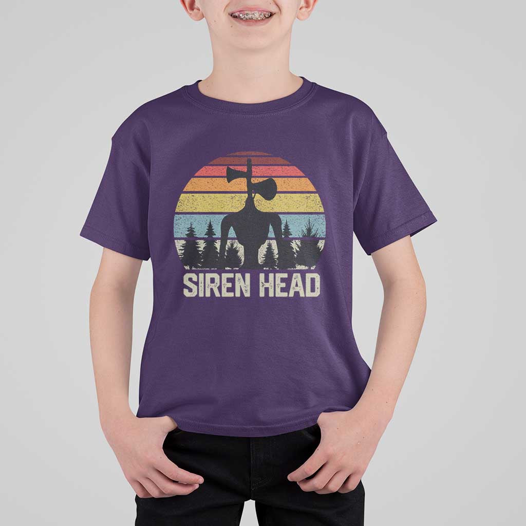 Siren Head T Shirt For Kid Retro American Cryptid - Wonder Print Shop