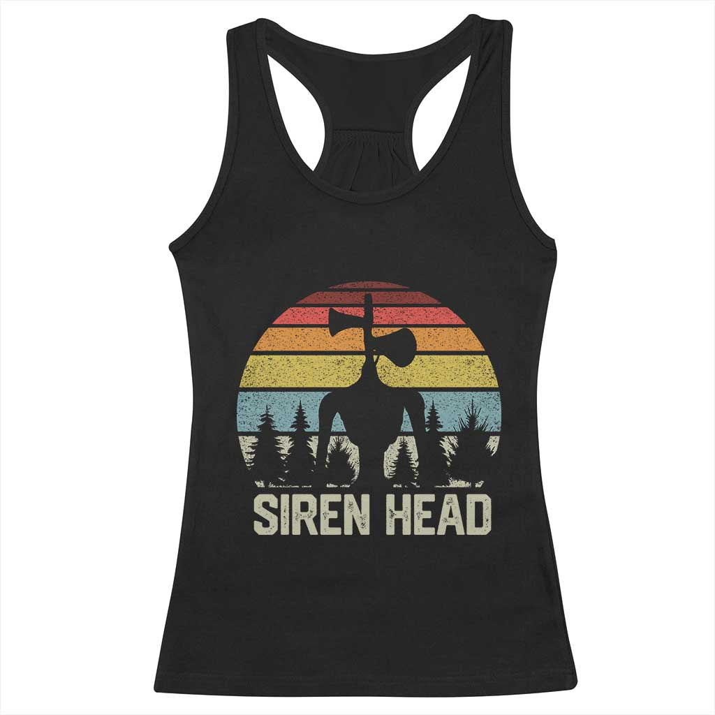 Siren Head Racerback Tank Top Retro American Cryptid - Wonder Print Shop
