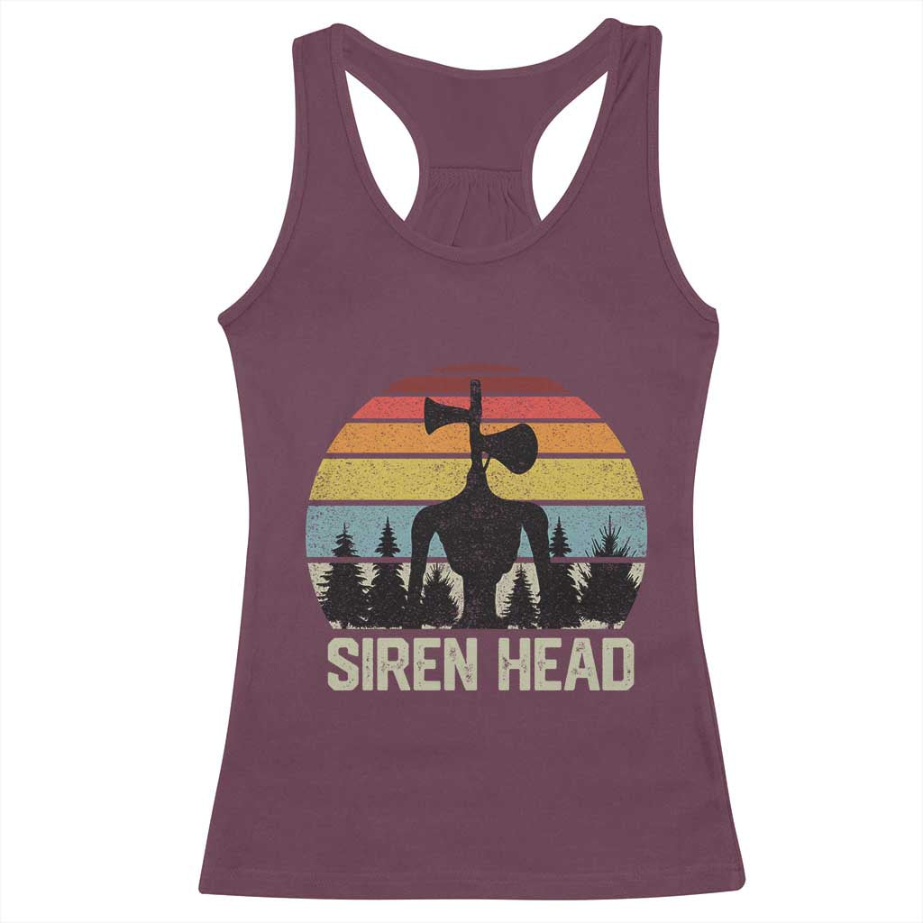 Siren Head Racerback Tank Top Retro American Cryptid - Wonder Print Shop