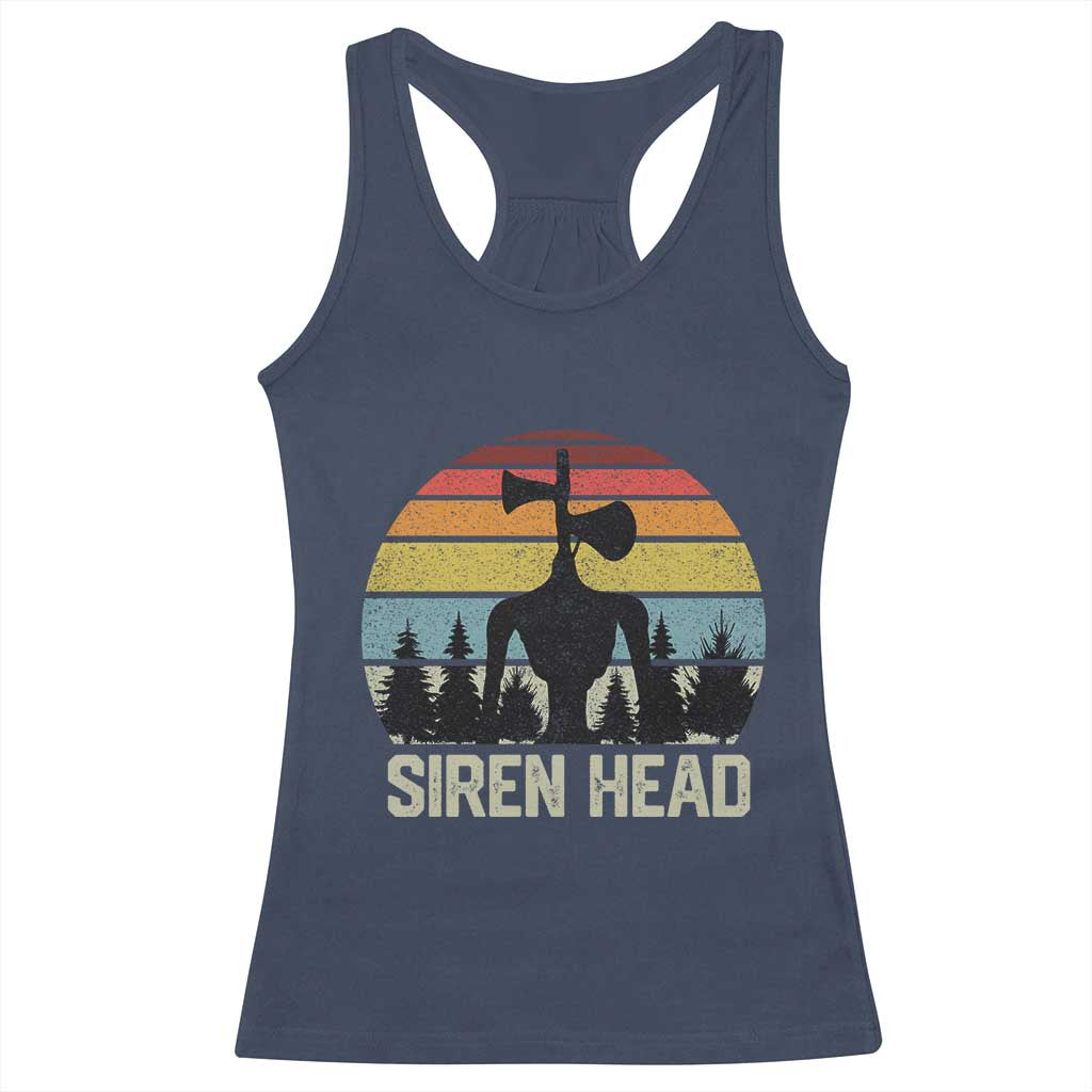 Siren Head Racerback Tank Top Retro American Cryptid - Wonder Print Shop