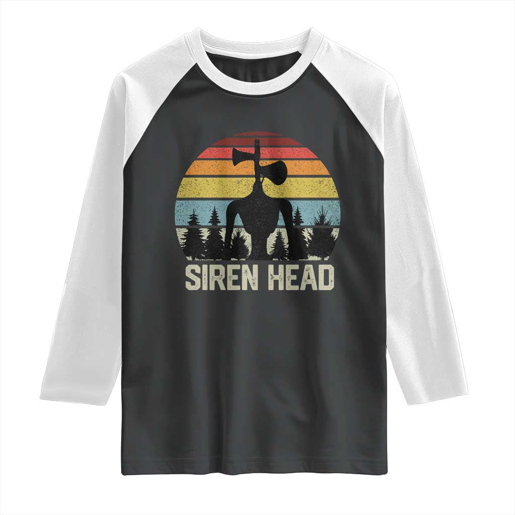 Siren Head Raglan Shirt Retro American Cryptid - Wonder Print Shop