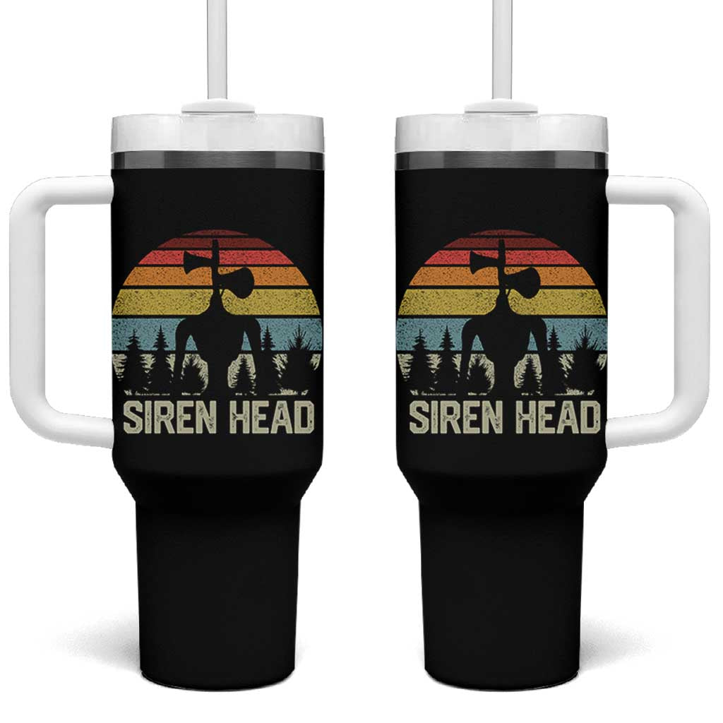 Siren Head Tumbler With Handle Retro American Cryptid - Wonder Print Shop