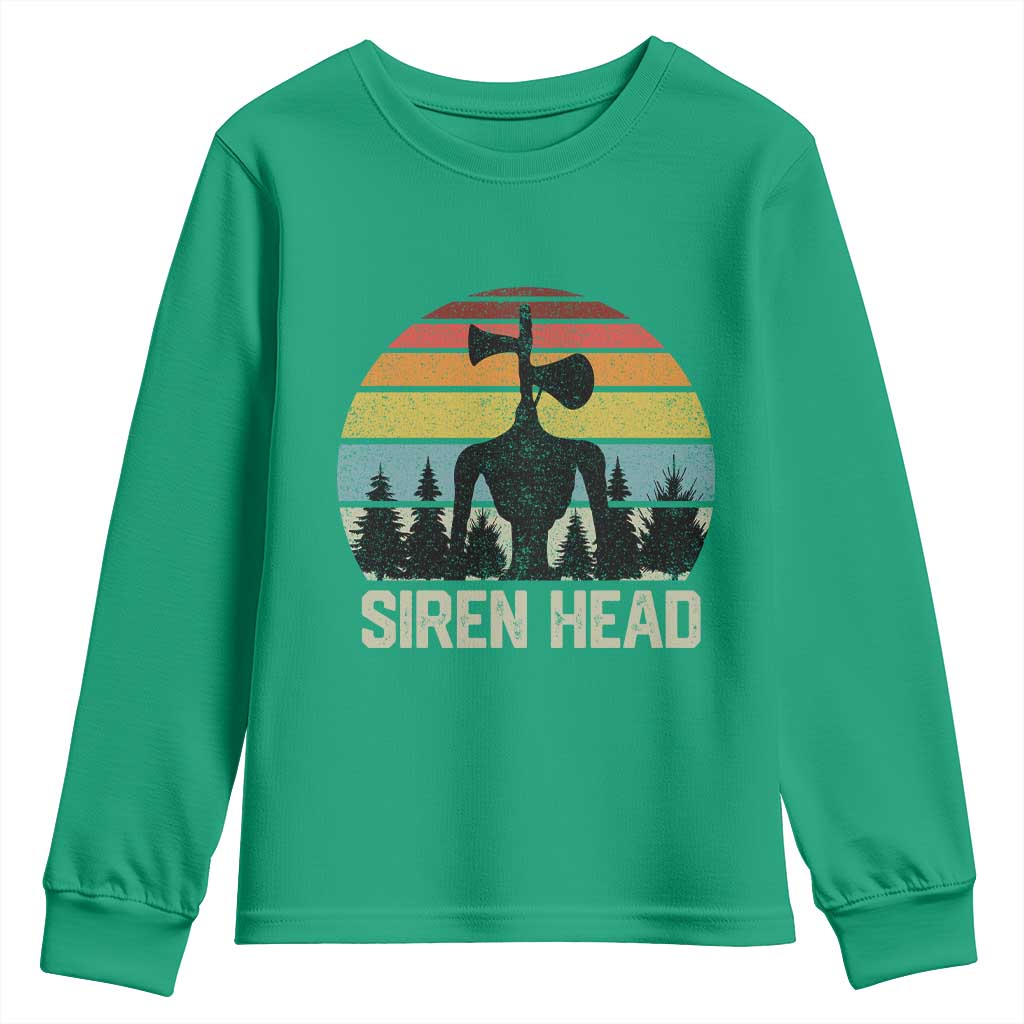 Siren Head Youth Sweatshirt Retro American Cryptid - Wonder Print Shop