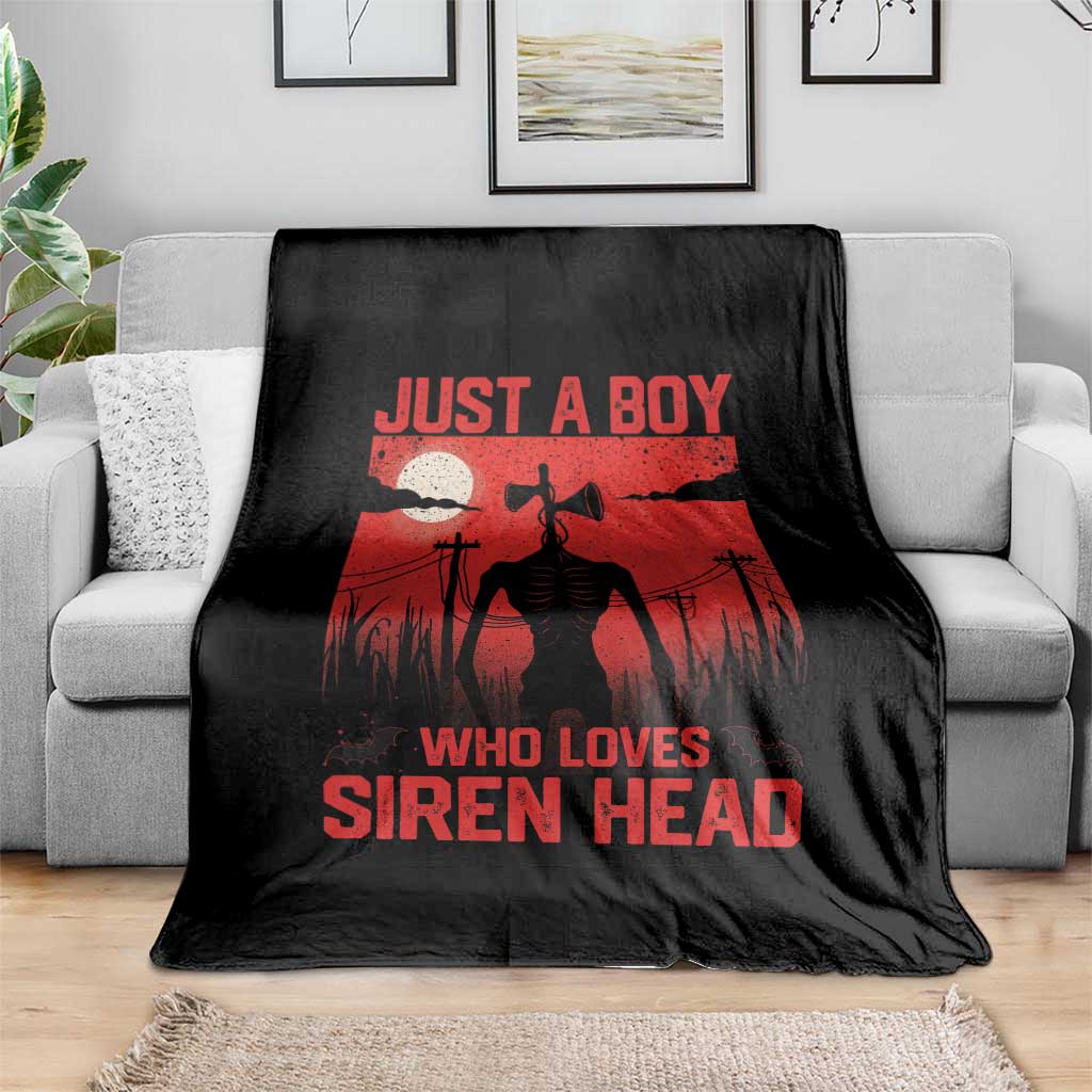 Siren Head Throw Blanket American Cryptid Lovers Boy - Wonder Print Shop