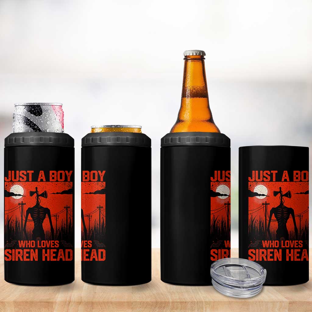Siren Head 4 in 1 Can Cooler Tumbler American Cryptid Lovers Boy - Wonder Print Shop