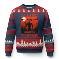 Siren Head Ugly Christmas Sweater American Cryptid Lovers Boy - Wonder Print Shop