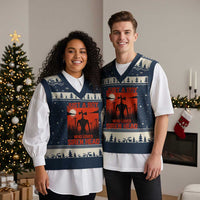 Siren Head V-Neck Knit Sweater Vest American Cryptid Lovers Boy - Wonder Print Shop