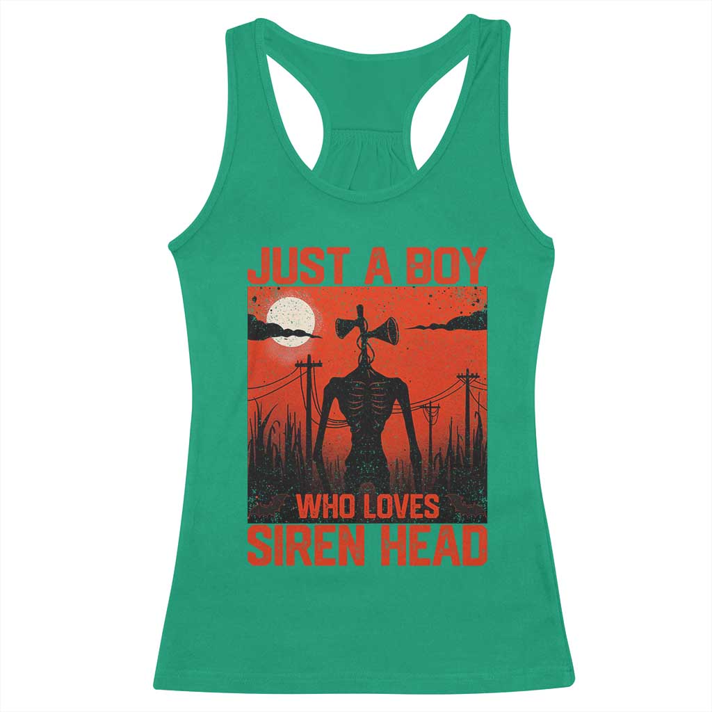 Siren Head Racerback Tank Top American Cryptid Lovers Boy - Wonder Print Shop