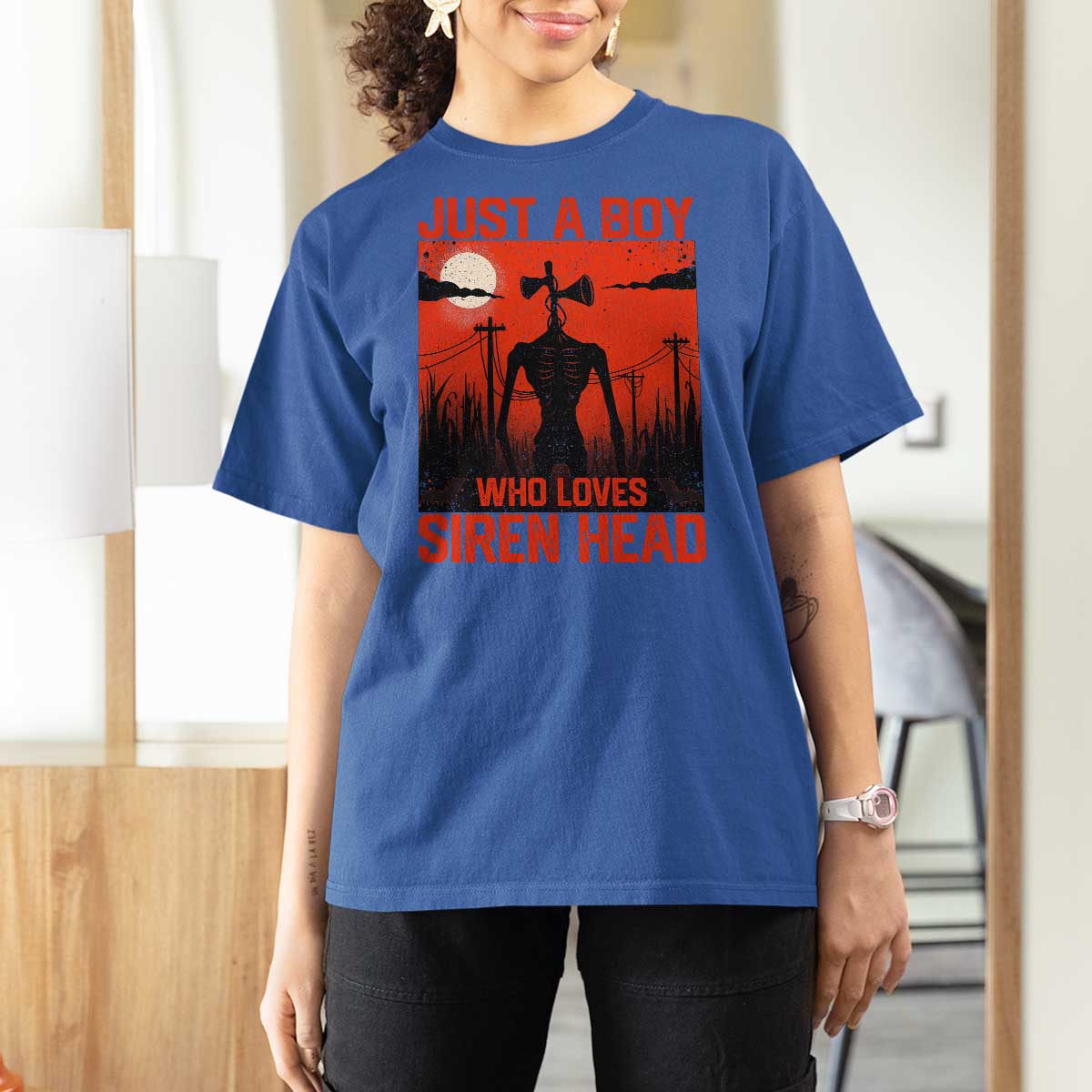 Siren Head T Shirt For Women American Cryptid Lovers Boy - Wonder Print Shop