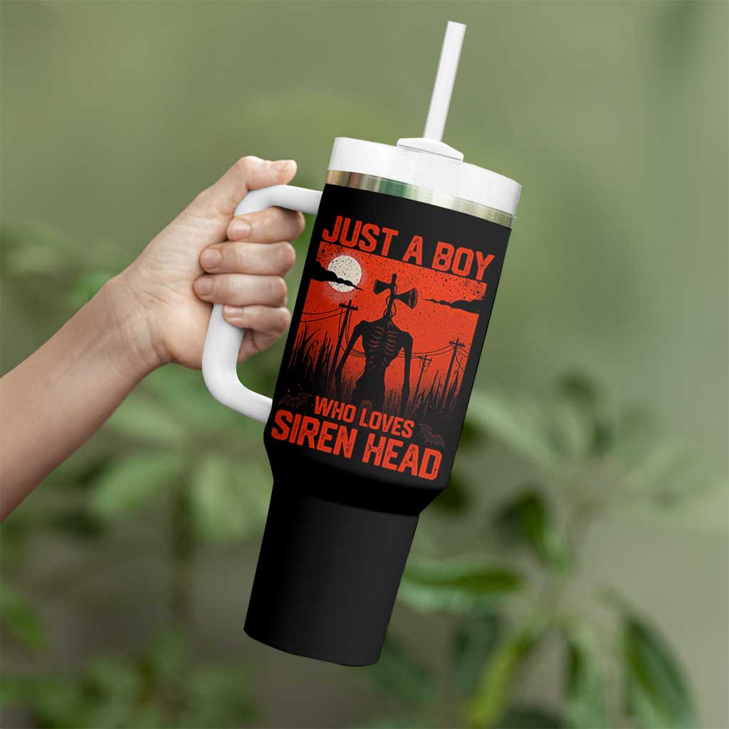 Siren Head Tumbler With Handle American Cryptid Lovers Boy - Wonder Print Shop