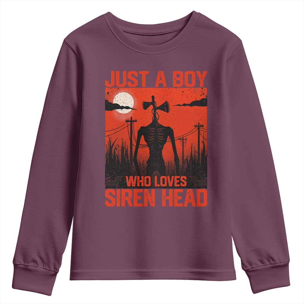 Siren Head Youth Sweatshirt American Cryptid Lovers Boy - Wonder Print Shop