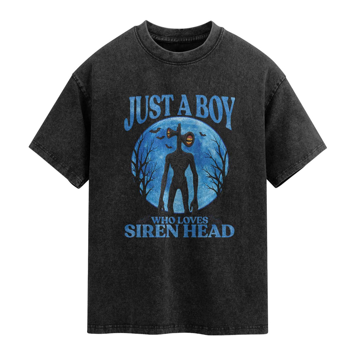 Siren Head Washed Cotton T-Shirt Supernatural American Cryptid Boys