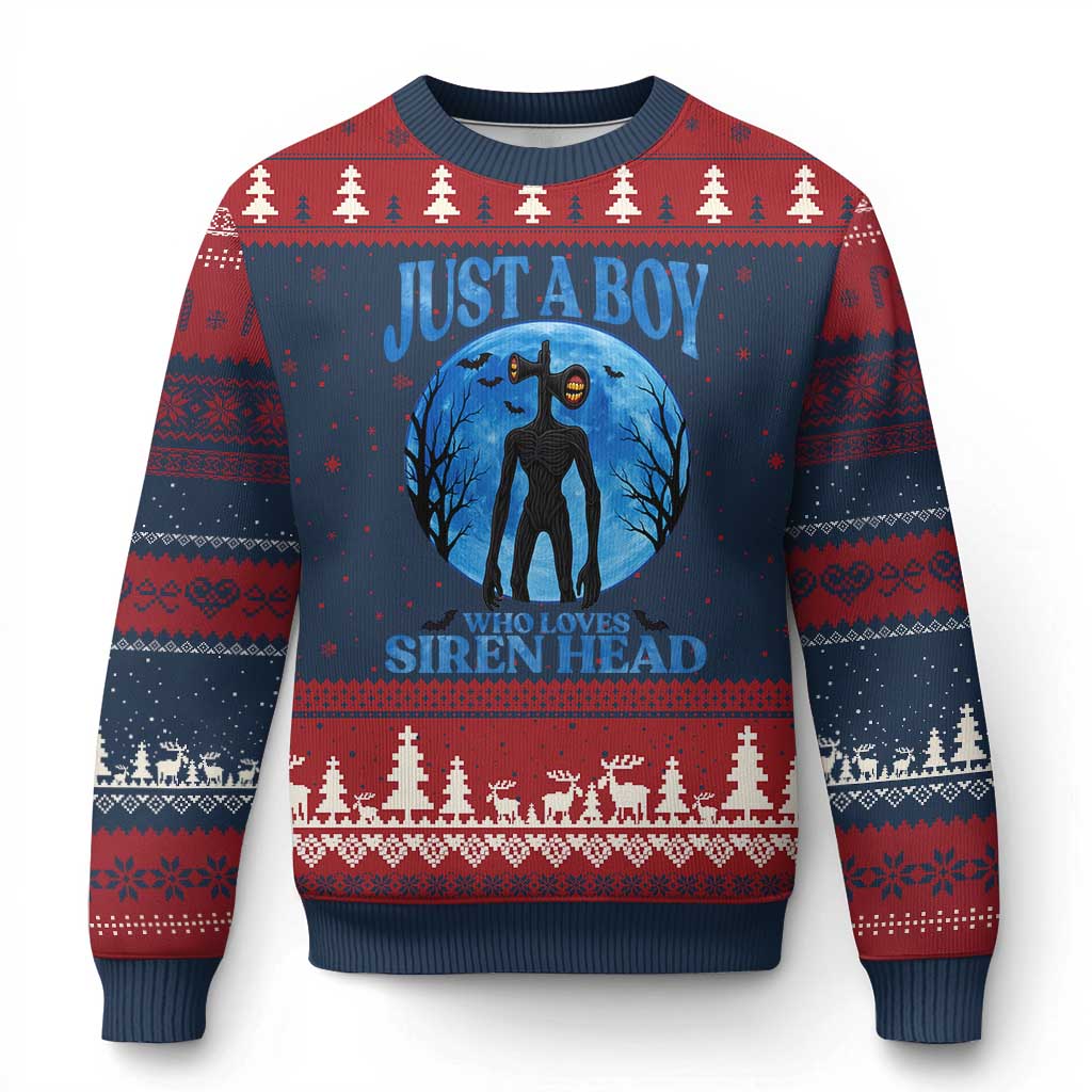 Siren Head Ugly Christmas Sweater Supernatural American Cryptid Boys - Wonder Print Shop