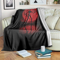 Siren Head Throw Blanket Supernatural American Cryptid Full Blood Moon Halloween - Wonder Print Shop