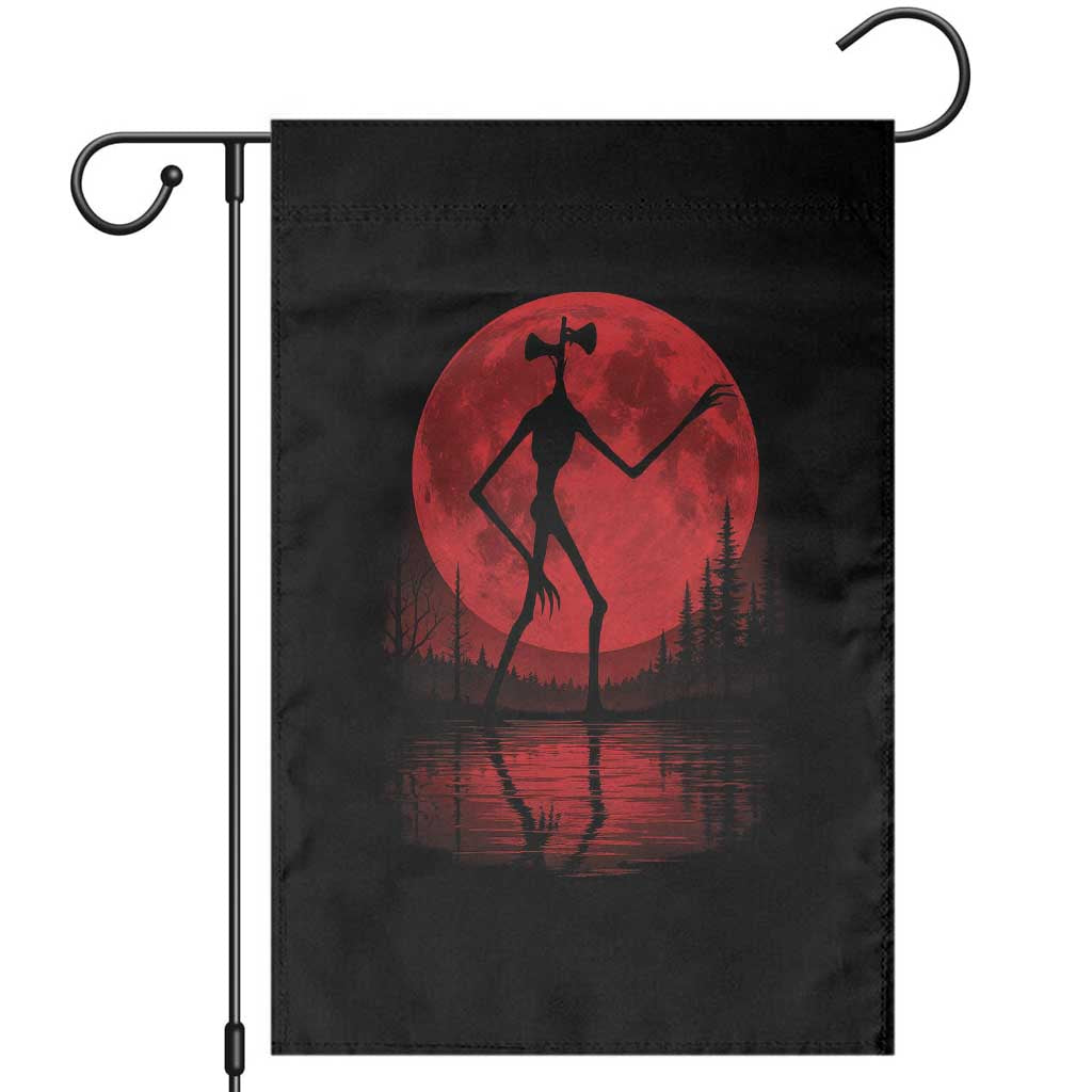 Siren Head Garden Flag Supernatural American Cryptid Full Blood Moon Halloween - Wonder Print Shop