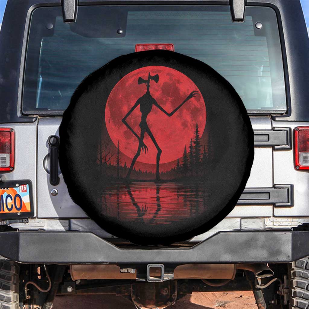 Siren Head Spare Tire Cover Supernatural American Cryptid Full Blood Moon Halloween - Wonder Print Shop