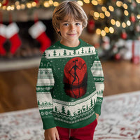 Siren Head Ugly Christmas Sweater Supernatural American Cryptid Full Blood Moon Halloween - Wonder Print Shop