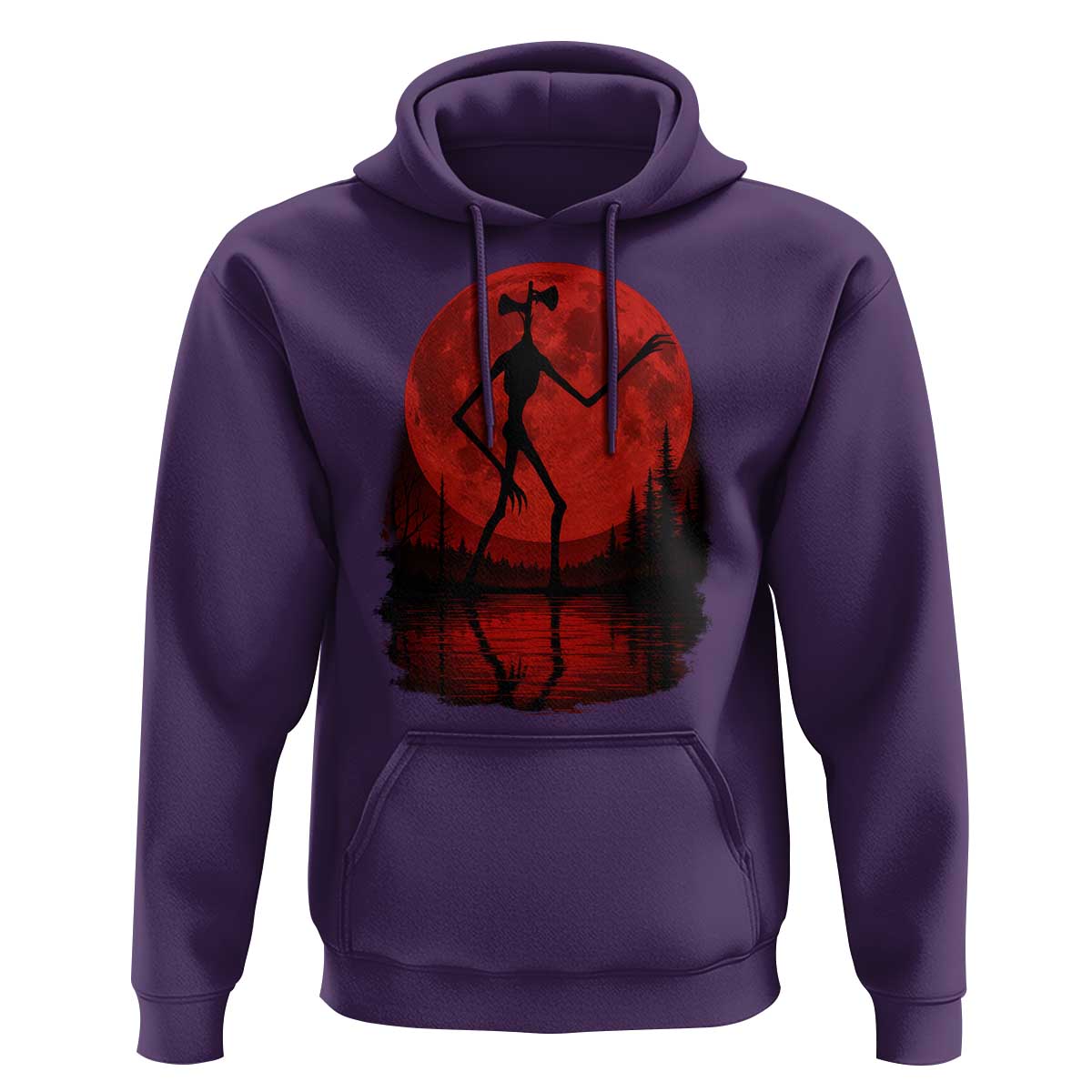 Siren Head Hoodie Supernatural American Cryptid Full Blood Moon Halloween - Wonder Print Shop
