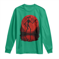 Siren Head Long Sleeve Shirt Supernatural American Cryptid Full Blood Moon Halloween - Wonder Print Shop