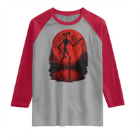 Siren Head Raglan Shirt Supernatural American Cryptid Full Blood Moon Halloween - Wonder Print Shop
