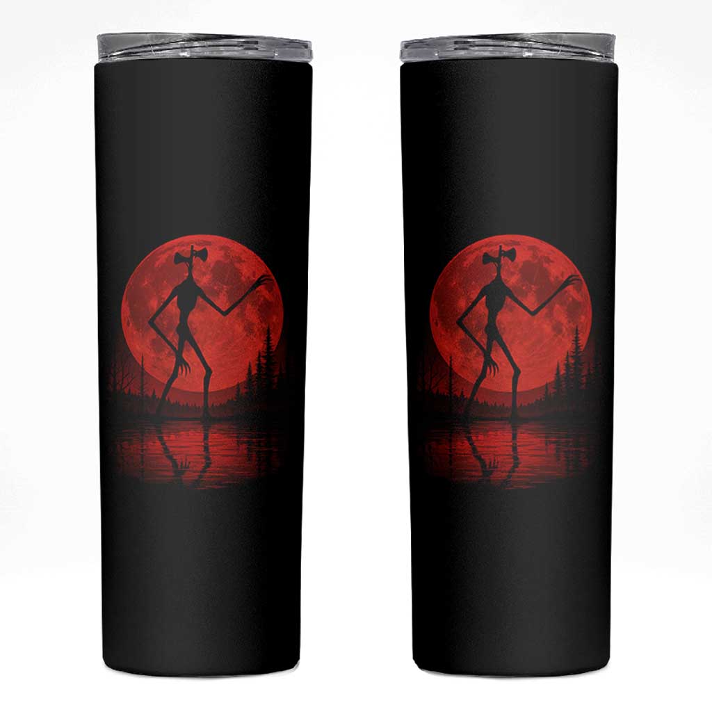 Siren Head Skinny Tumbler Supernatural American Cryptid Full Blood Moon Halloween - Wonder Print Shop