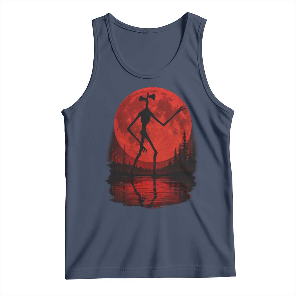 Siren Head Tank Top Supernatural American Cryptid Full Blood Moon Halloween - Wonder Print Shop