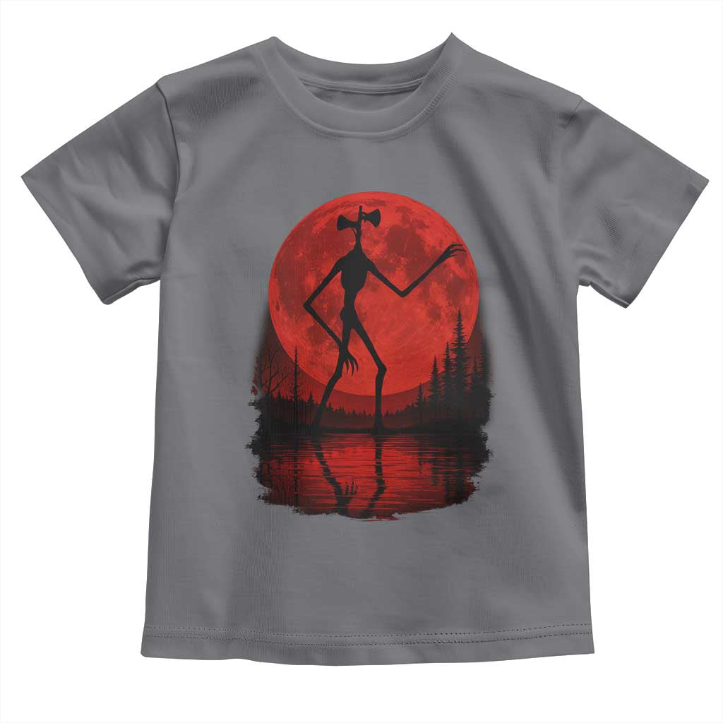 Siren Head Toddler T Shirt Supernatural American Cryptid Full Blood Moon Halloween - Wonder Print Shop