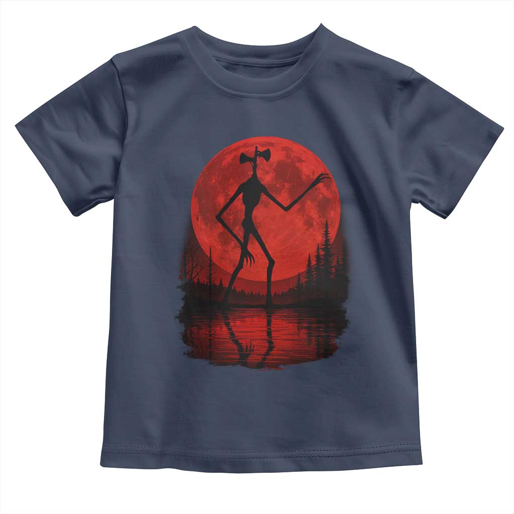 Siren Head Toddler T Shirt Supernatural American Cryptid Full Blood Moon Halloween - Wonder Print Shop