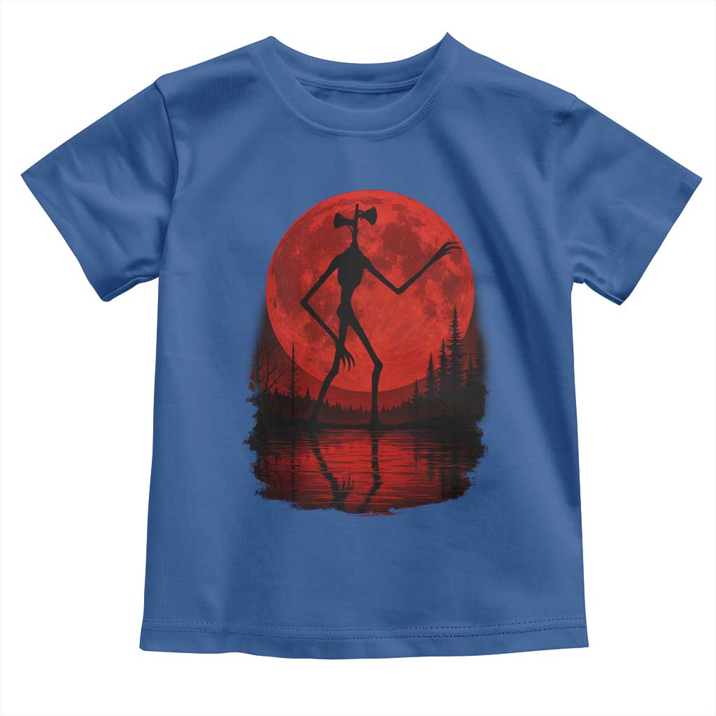 Siren Head Toddler T Shirt Supernatural American Cryptid Full Blood Moon Halloween - Wonder Print Shop