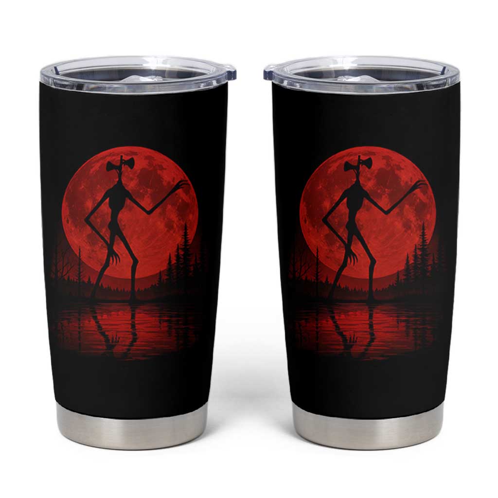 Siren Head Tumbler Cup Supernatural American Cryptid Full Blood Moon Halloween - Wonder Print Shop