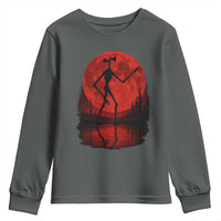 Siren Head Youth Sweatshirt Supernatural American Cryptid Full Blood Moon Halloween - Wonder Print Shop