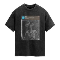 Funny Siren Head Washed Cotton T-Shirt Ring with Motion Meme