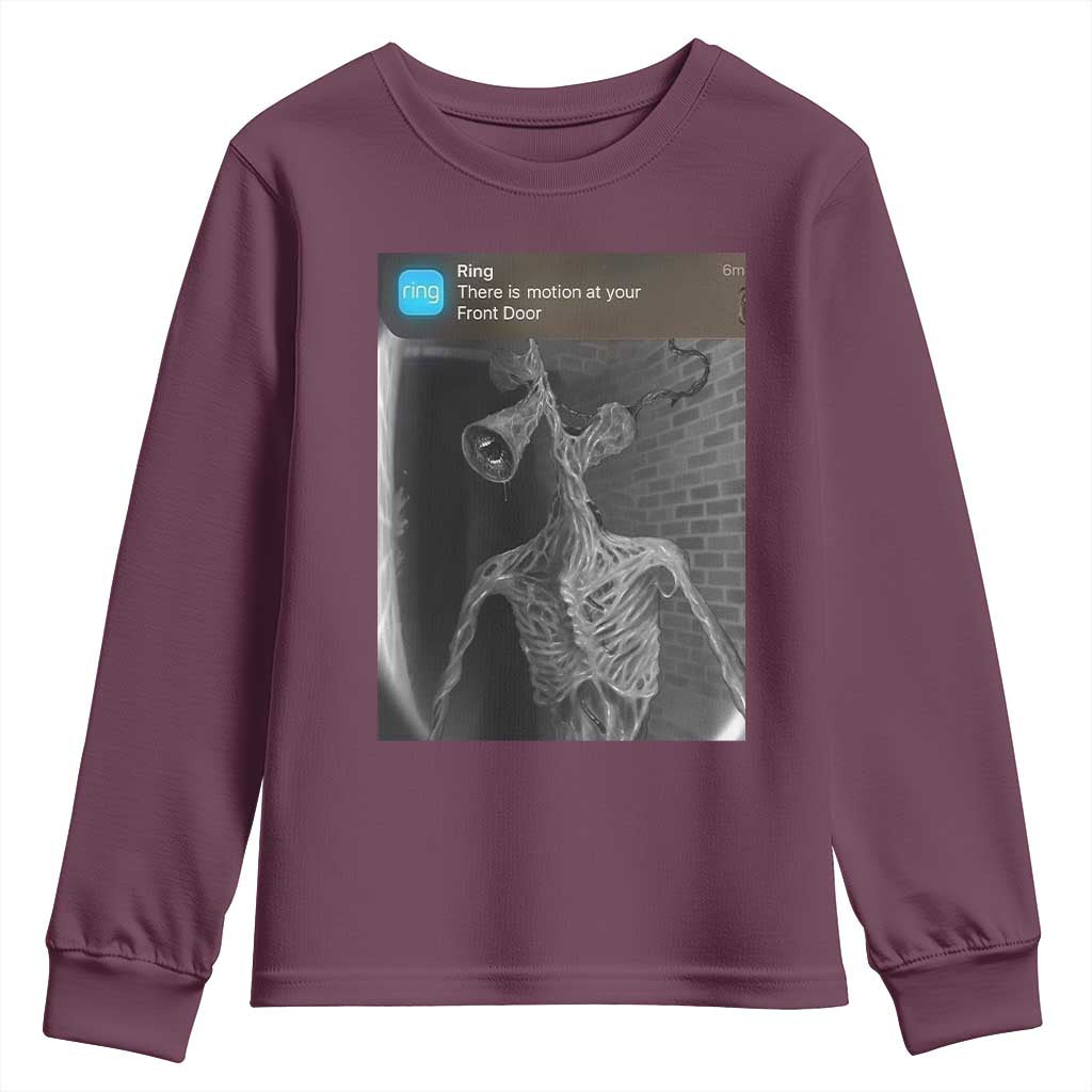 Funny Siren Head Youth Sweatshirt Ring with Motion Meme - Wonder Print Shop