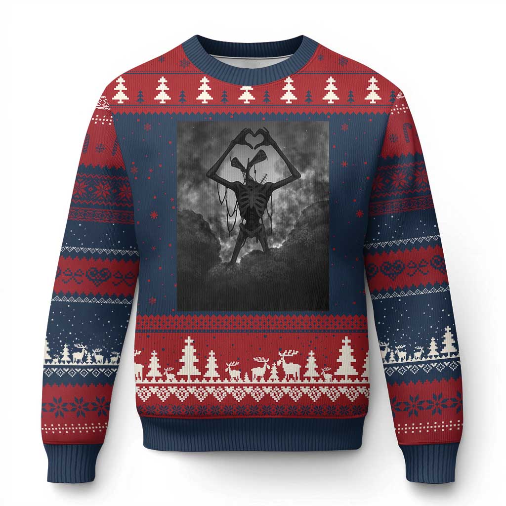 Siren Head Ugly Christmas Sweater Horror Poster Halloween Supernatural American Cryptid - Wonder Print Shop