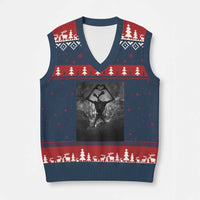 Siren Head V-Neck Knit Sweater Vest Horror Poster Halloween Supernatural American Cryptid - Wonder Print Shop