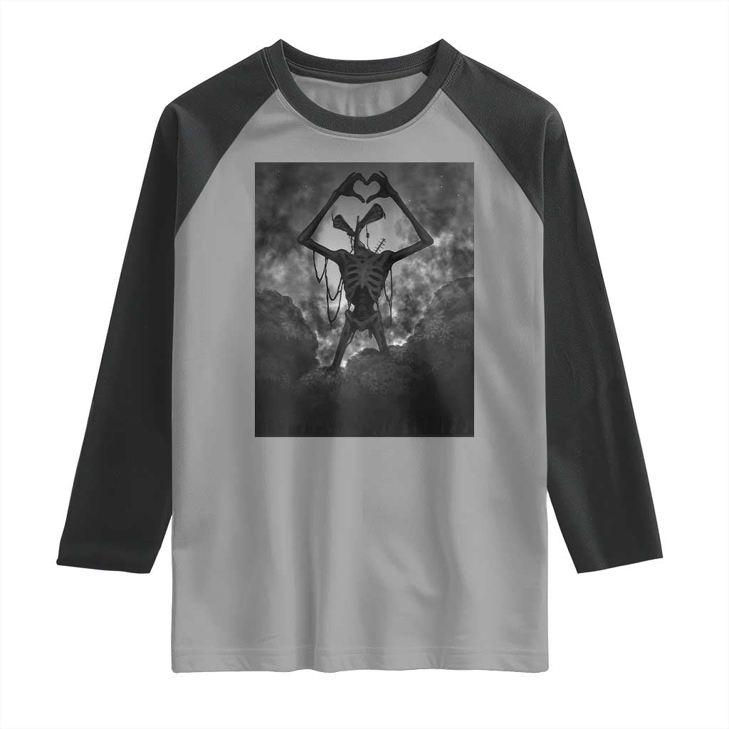 Siren Head Raglan Shirt Horror Poster Halloween Supernatural American Cryptid - Wonder Print Shop