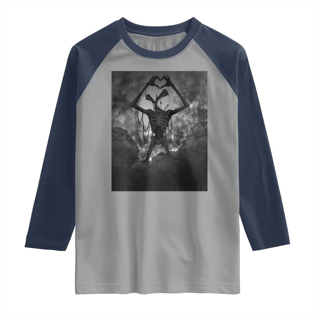 Siren Head Raglan Shirt Horror Poster Halloween Supernatural American Cryptid - Wonder Print Shop