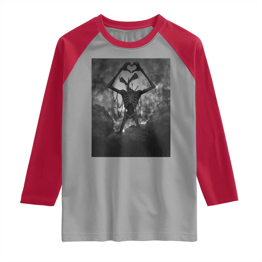 Siren Head Raglan Shirt Horror Poster Halloween Supernatural American Cryptid - Wonder Print Shop