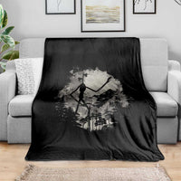 Siren Head Throw Blanket Retro Vintage American Cryptid Mountain Trees - Wonder Print Shop