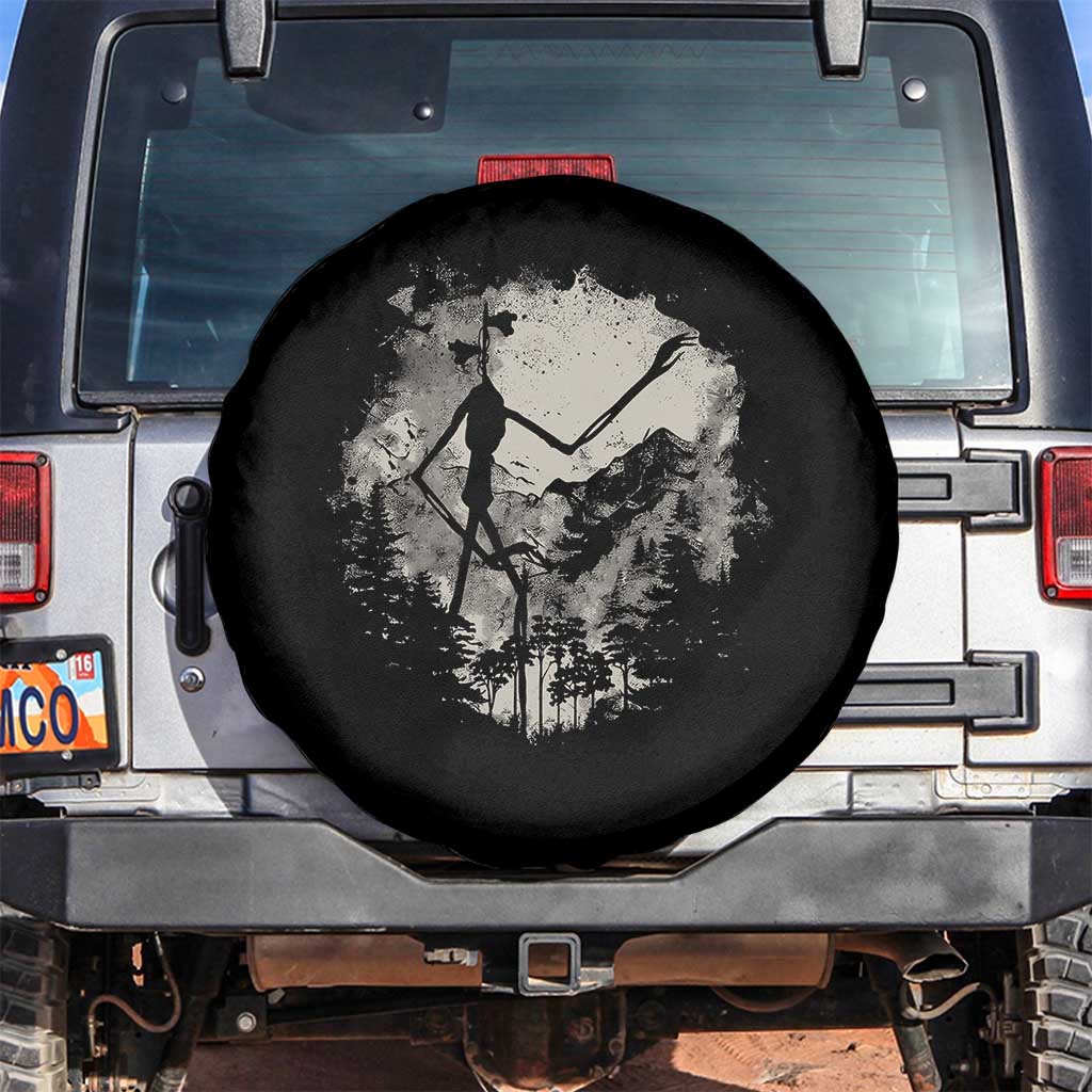 Siren Head Spare Tire Cover Retro Vintage American Cryptid Mountain Trees - Wonder Print Shop
