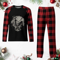 Siren Head Plaid Pajama Set Retro Vintage American Cryptid Mountain Trees - Wonder Print Shop