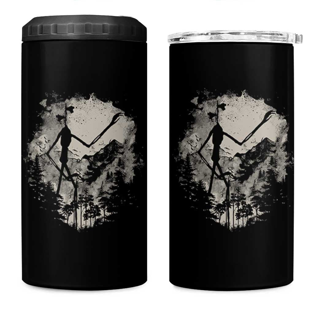 Siren Head 4 in 1 Can Cooler Tumbler Retro Vintage American Cryptid Mountain Trees - Wonder Print Shop