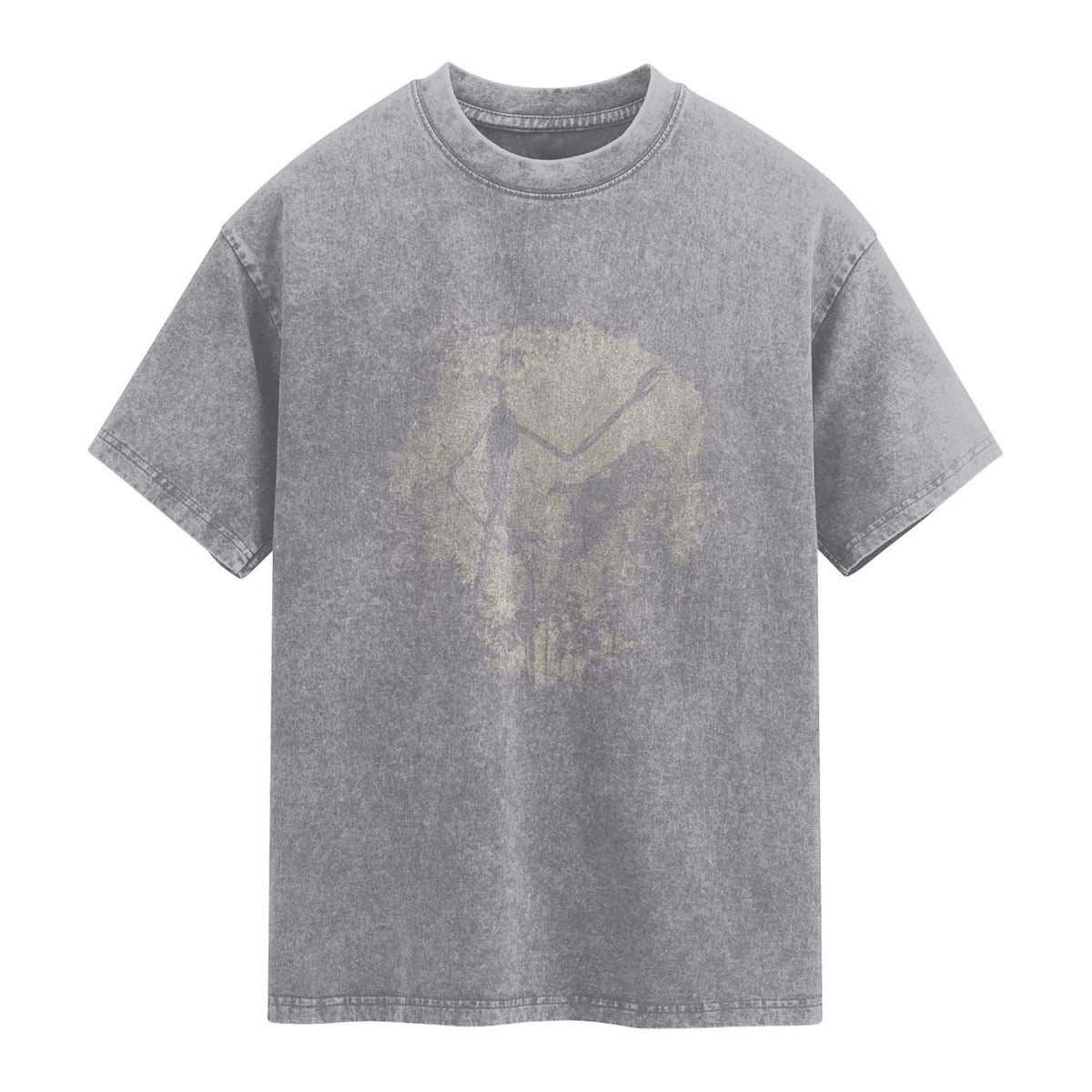 Siren Head Washed Cotton T-Shirt Retro Vintage American Cryptid Mountain Trees